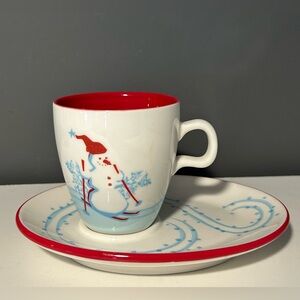 Starbucks Holiday Christmas 2007 Cookie Plate and Mug 6.8 oz